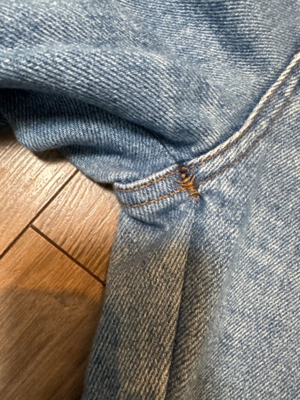 Diamond Double U Mens Jeans Size 36 Inseam 32 Relaxed Fit Blue Denim Made in Les - Picture 7 of 9